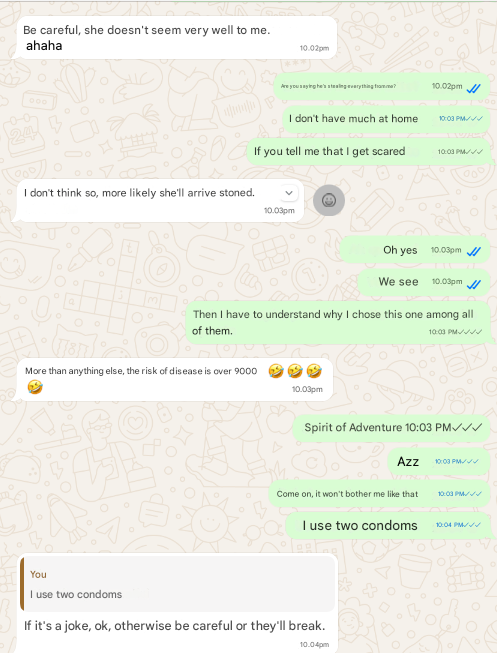 Screenshot conversazione - sequenza 2a