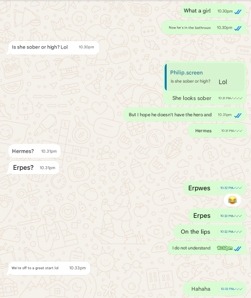 Screenshot conversazione - sequenza 3a