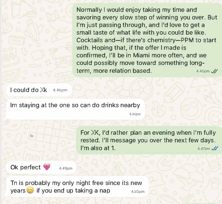 Screenshot conversazione WhatsApp con la Dea Suprema (parte 3e)