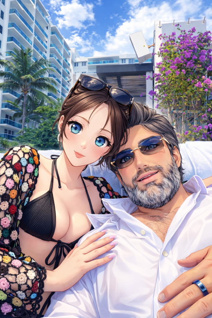 Foto ricordo dal Natale a Miami con Xmas Lady