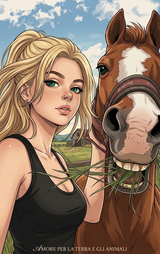 Bambolina a cavallo, simbolo della sua personalità mutevole e imprevedibile